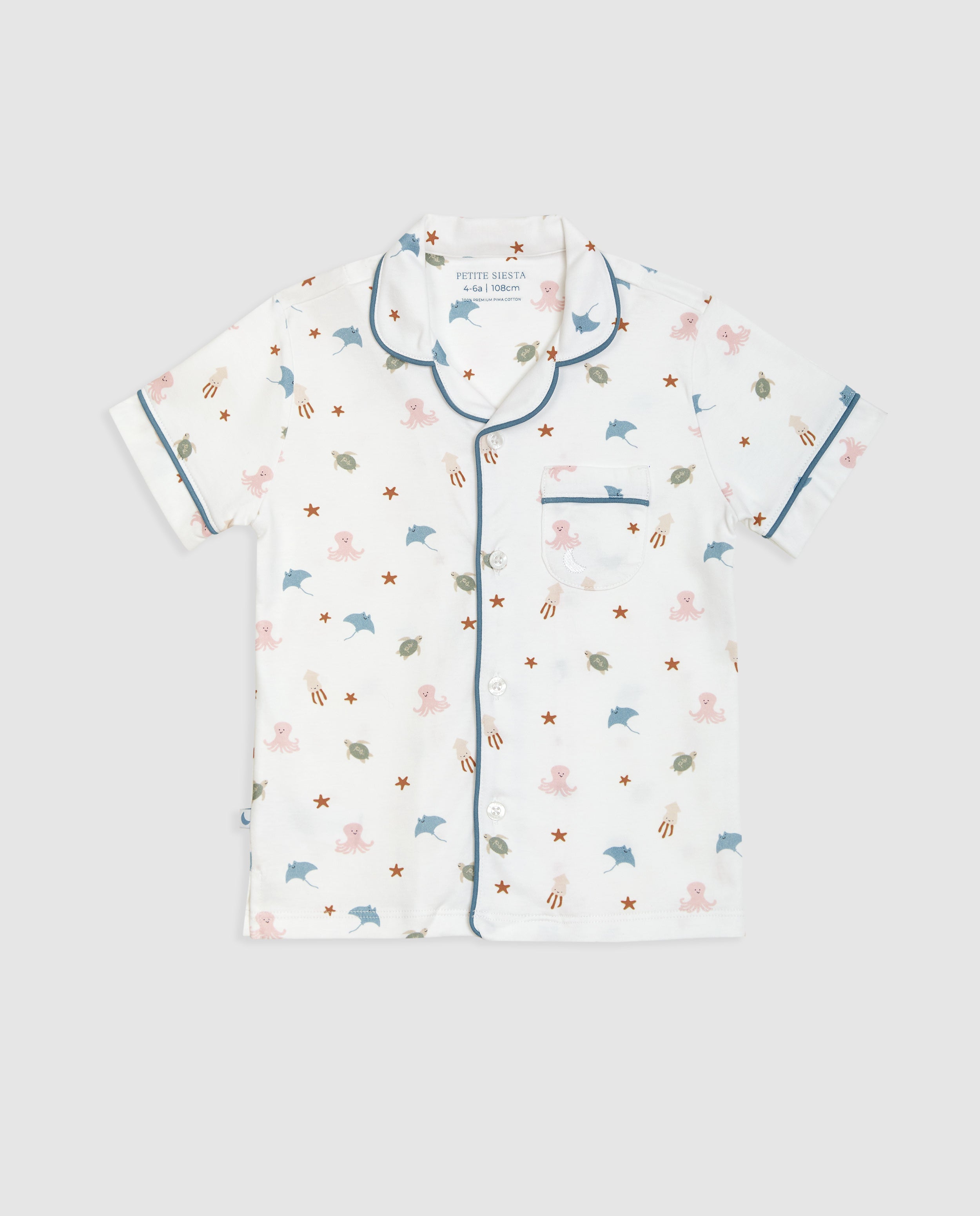 Kids Ocean Short Shirt Pajamas