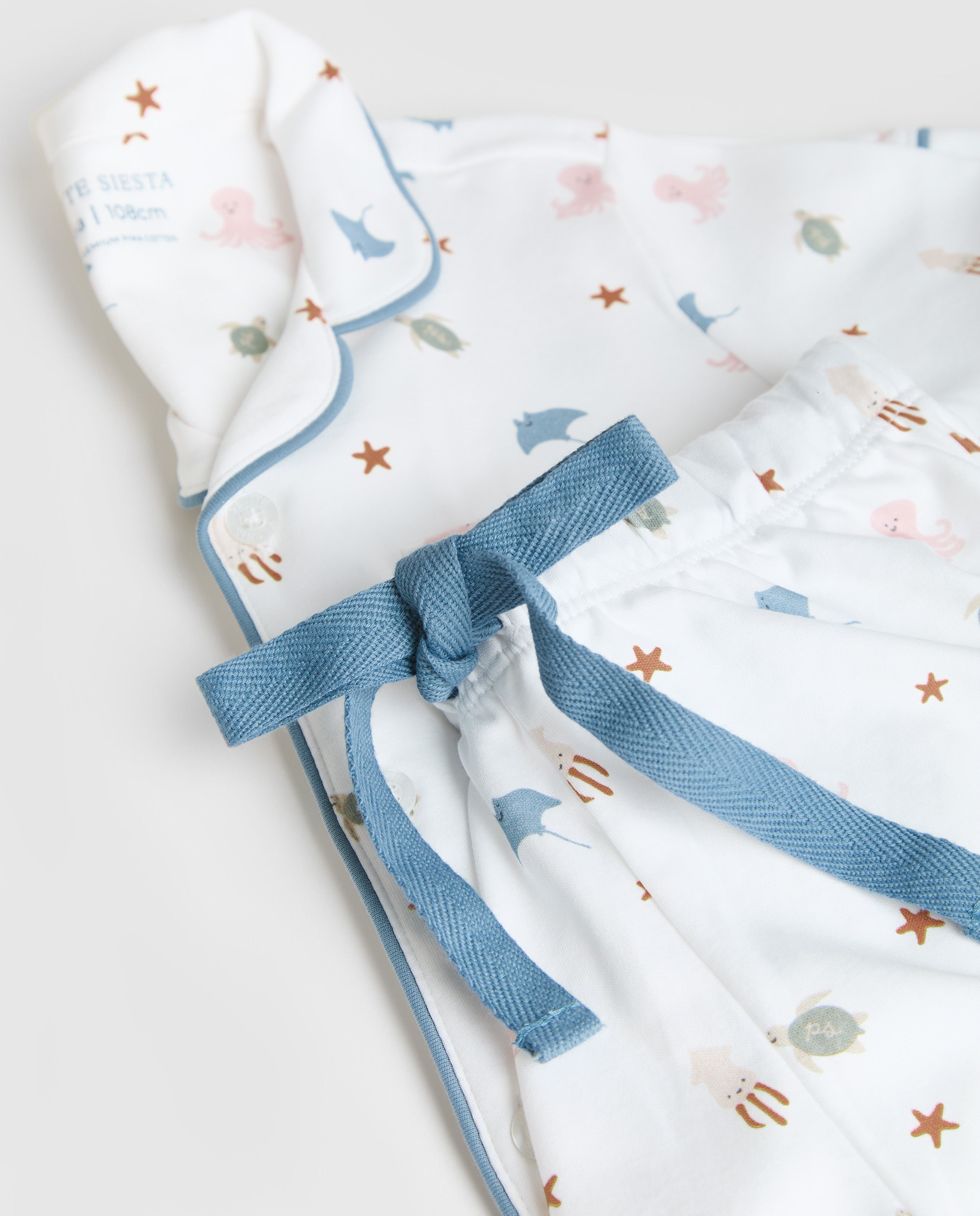 Kids Ocean Short Shirt Pajamas