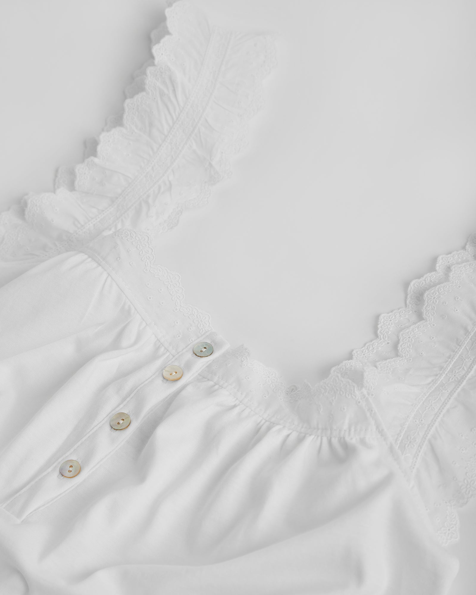 Camisón Mujer Tira Bordada Blanco