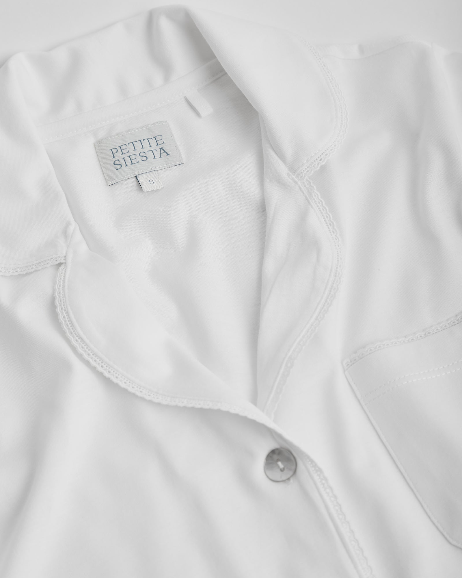 Camisón Mujer Camisero Blanco Tira Bordada