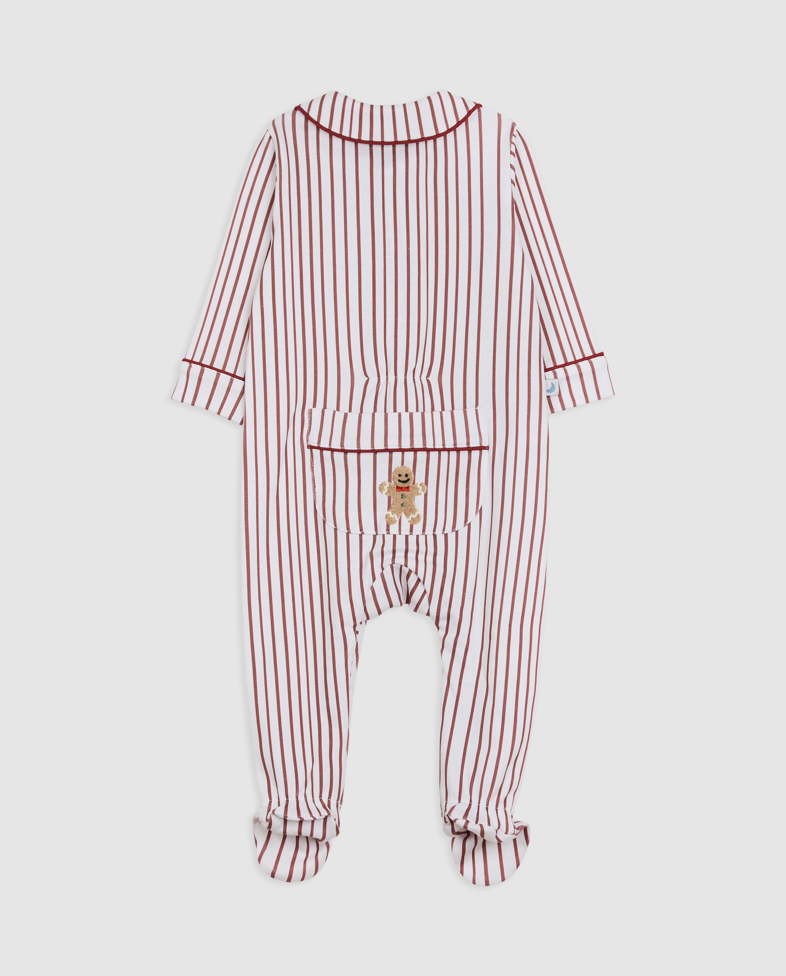 Burgundy Striped Baby Shirt Pajamas