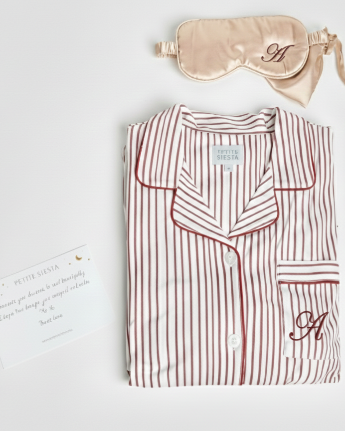 Sleep Tight Rayas Burgundy