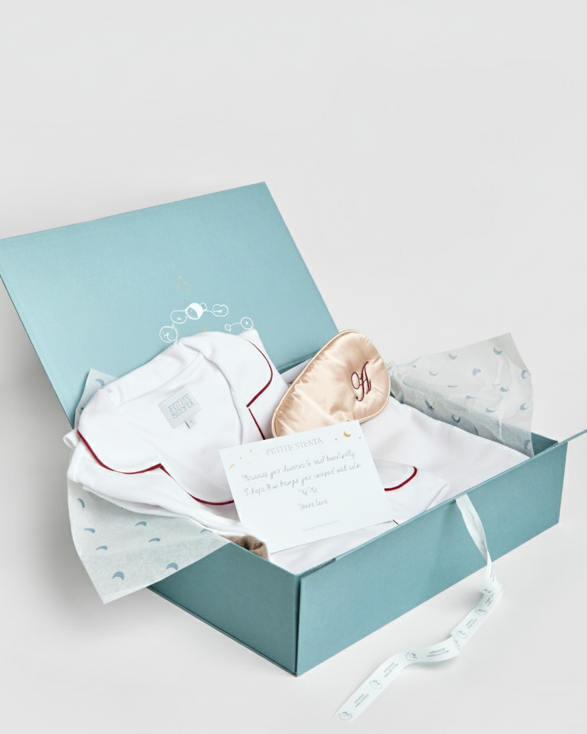 Sleep Tight Blanco/Burgundy