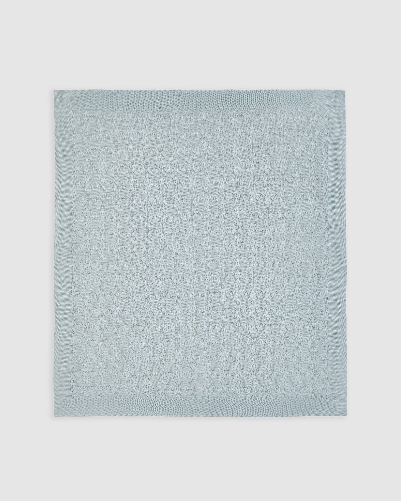 Manta Perlé Algodón Azul