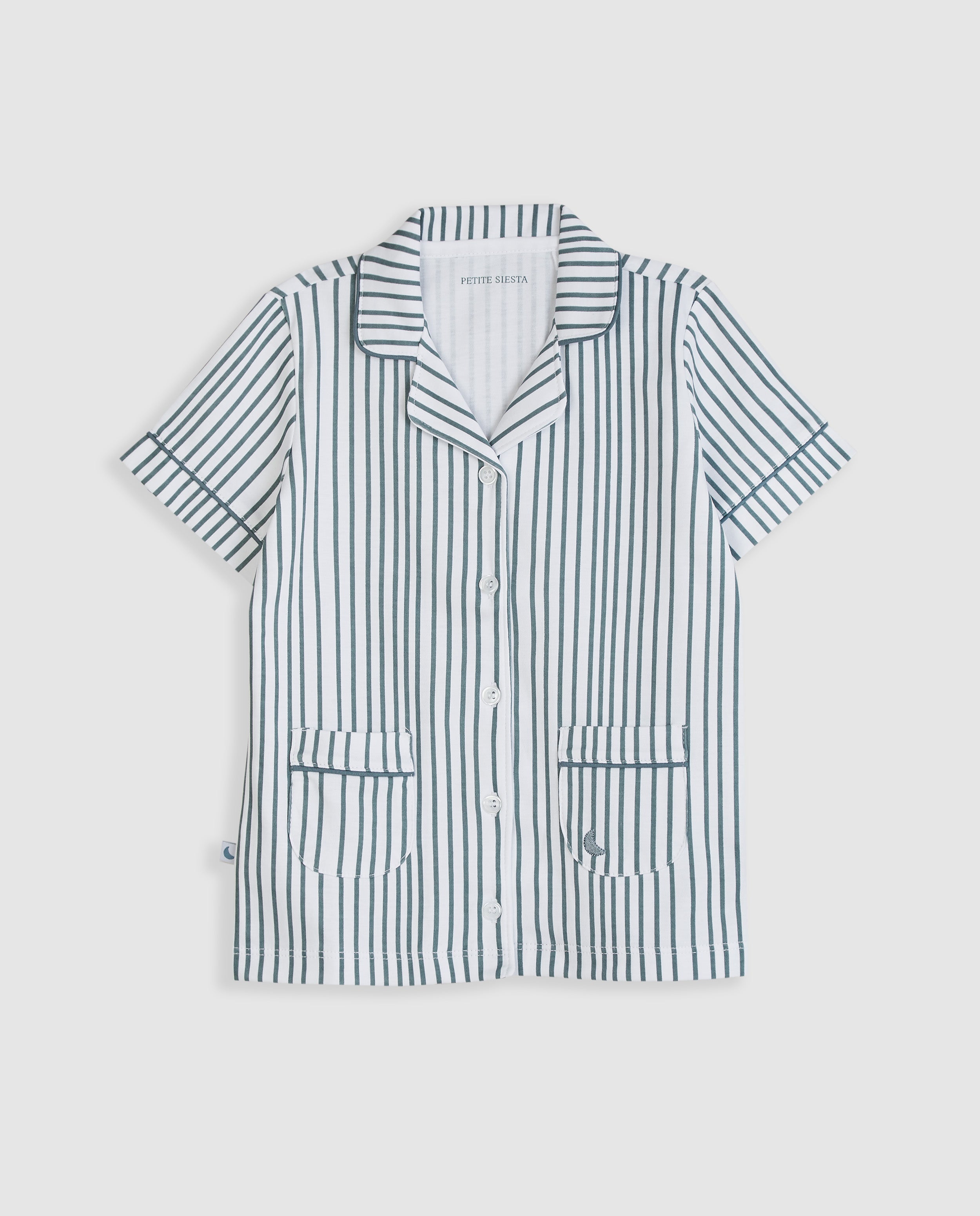 Pyjama court à rayures bleu foncé pour enfant