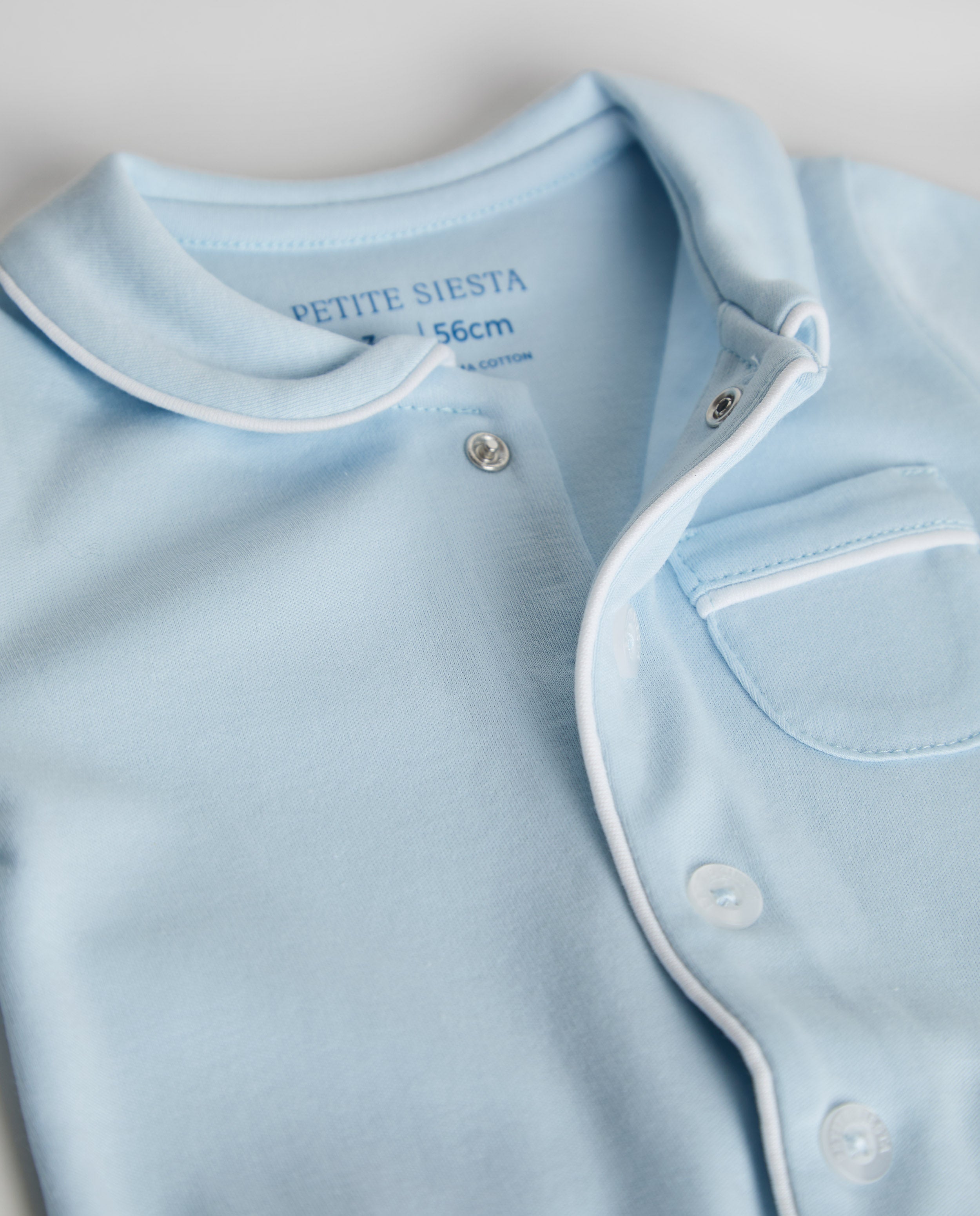 Pyjama chemise bleu pour bébé