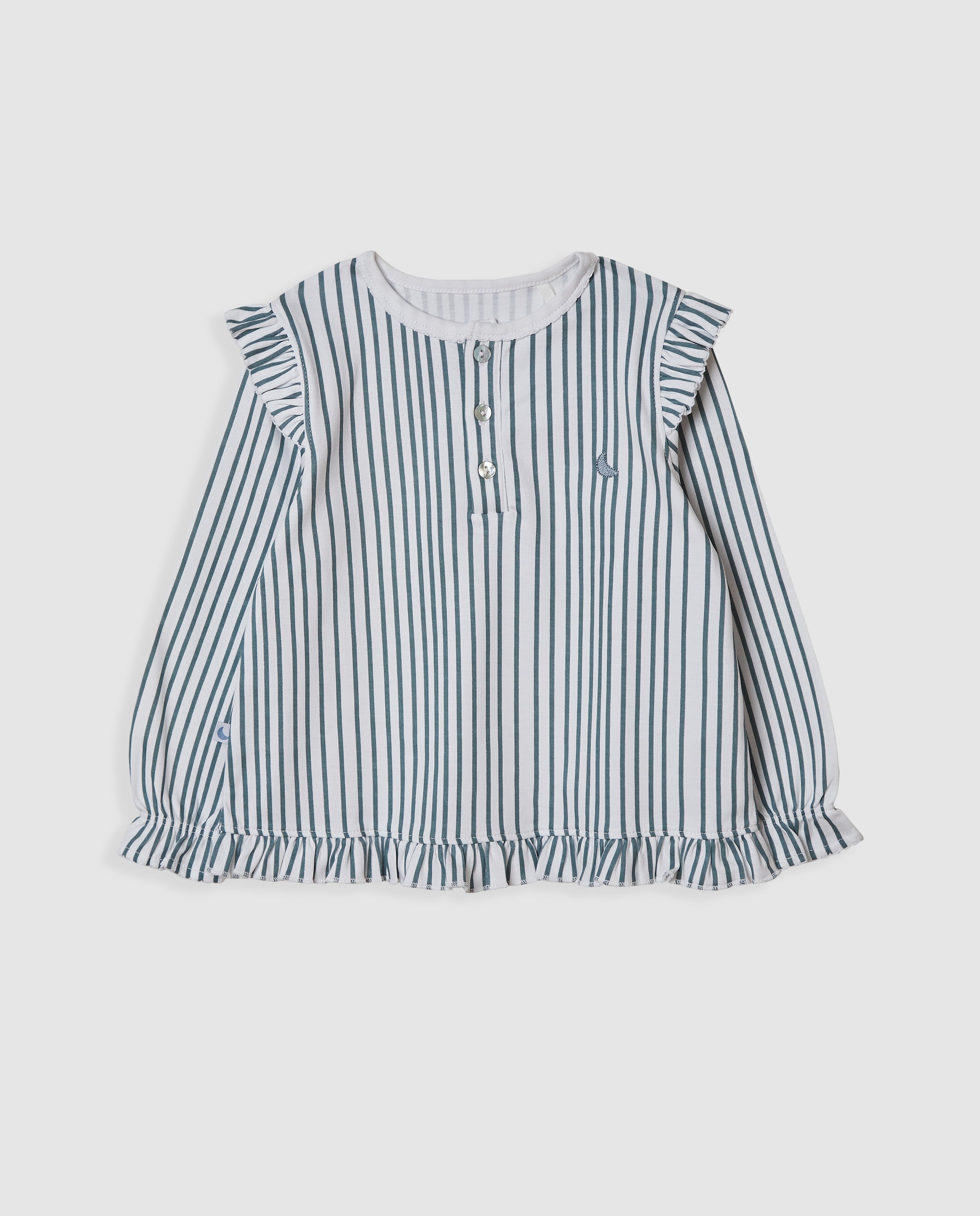 Kids Striped Ruffle Pajamas