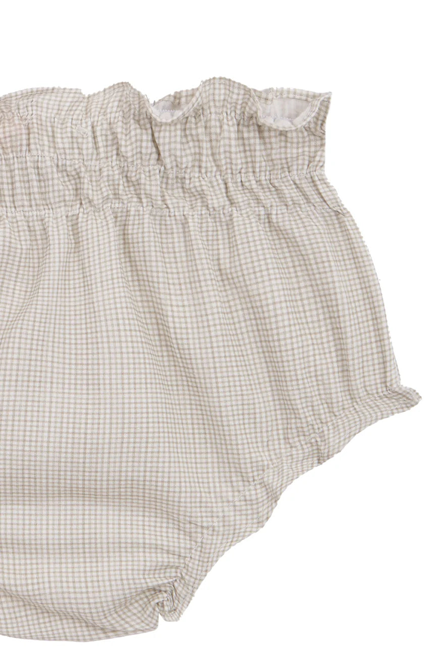 Culotte Vichy beige