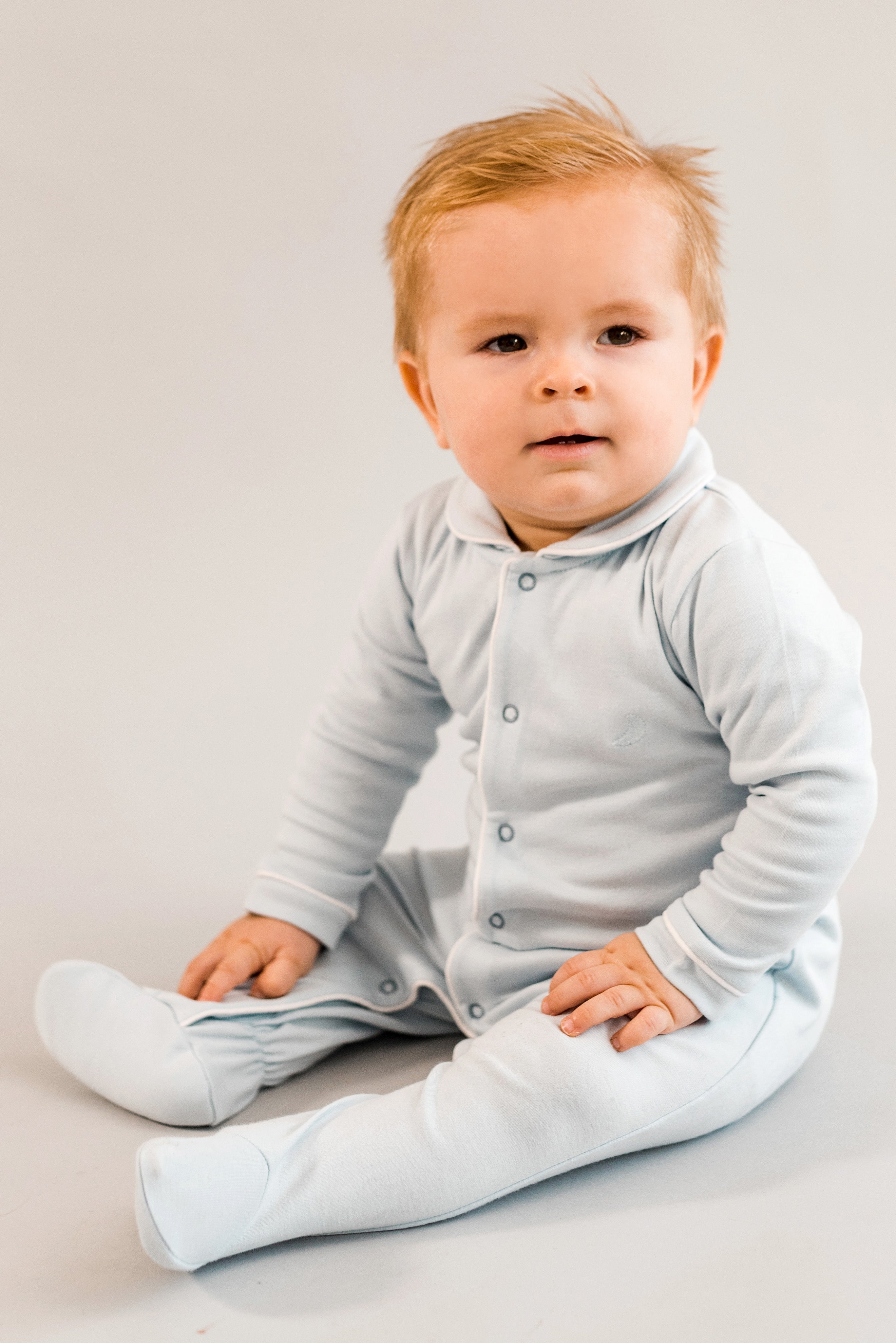 Pyjama chemise bleu pour bébé