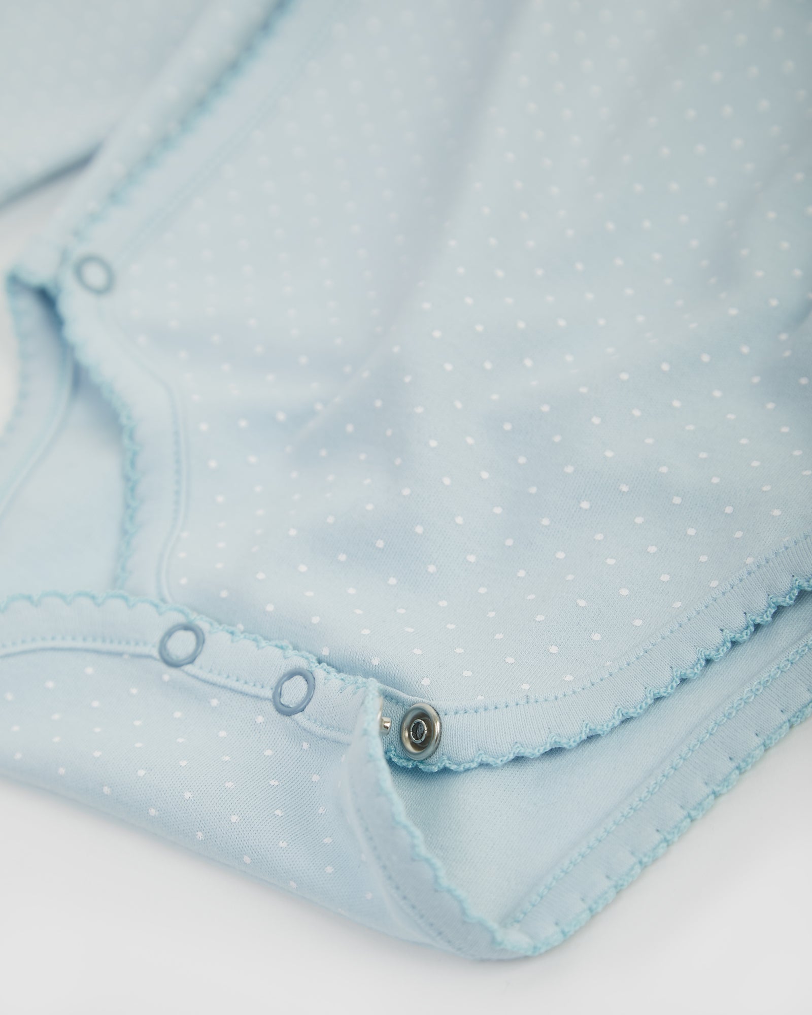 Blue Kimono Body with White Dots