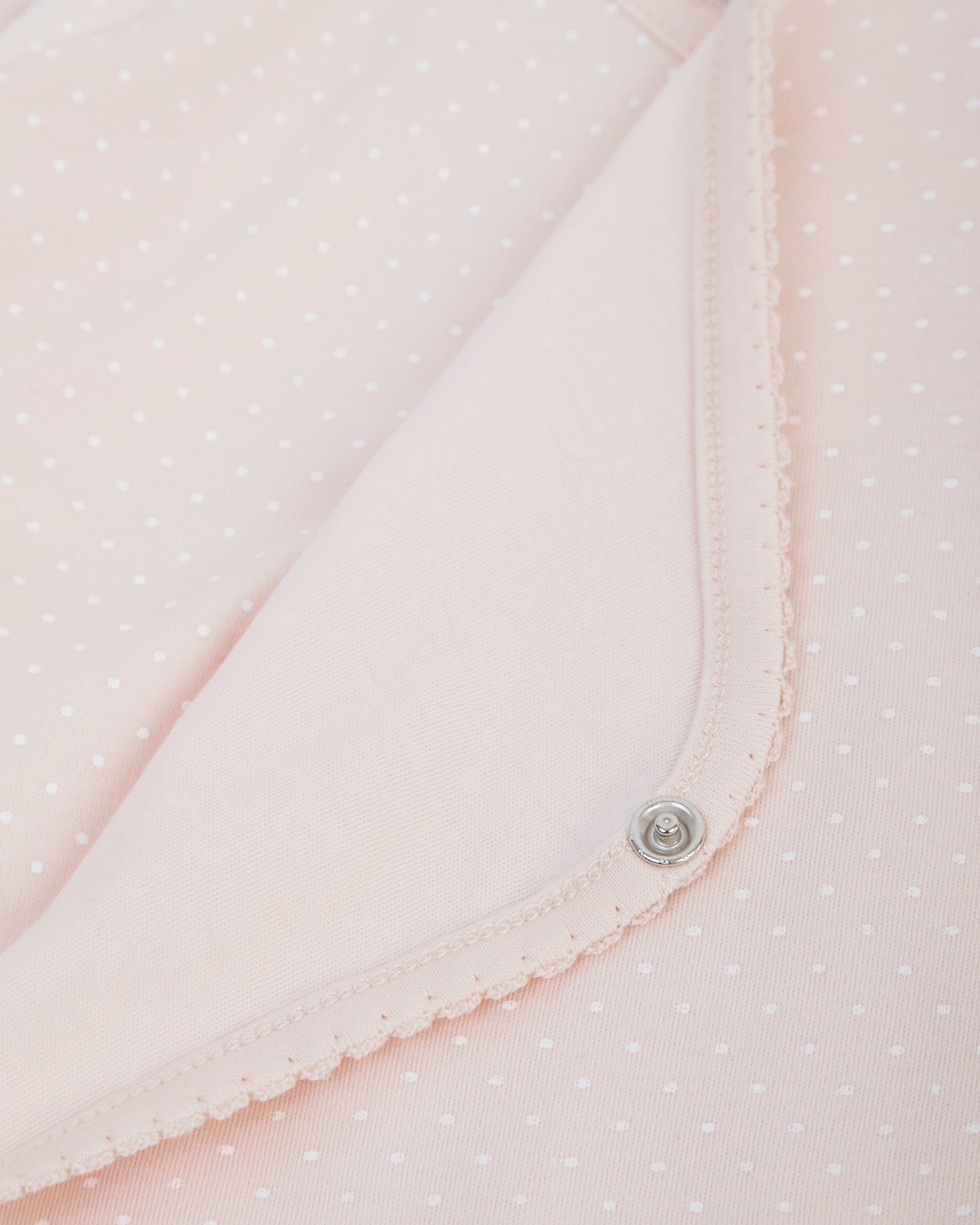 Body kimono rose à pois blancs