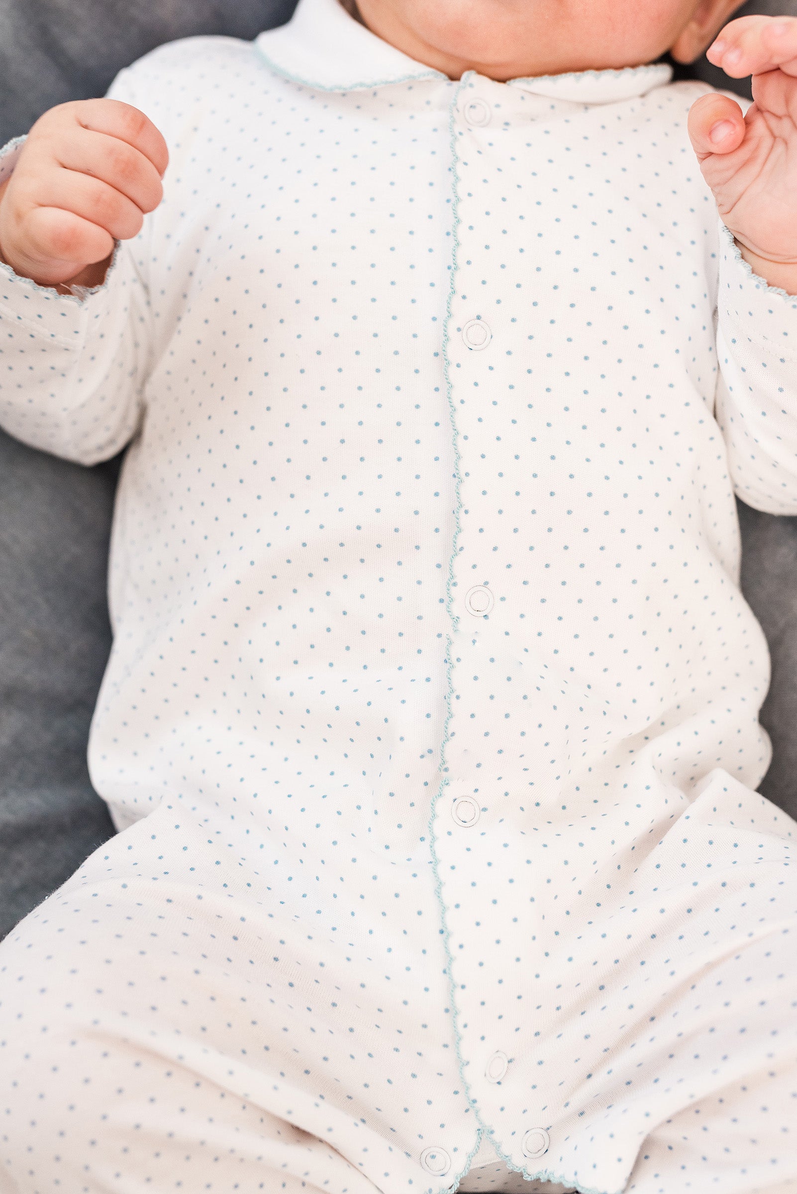 Blue Dot Baby Pajamas