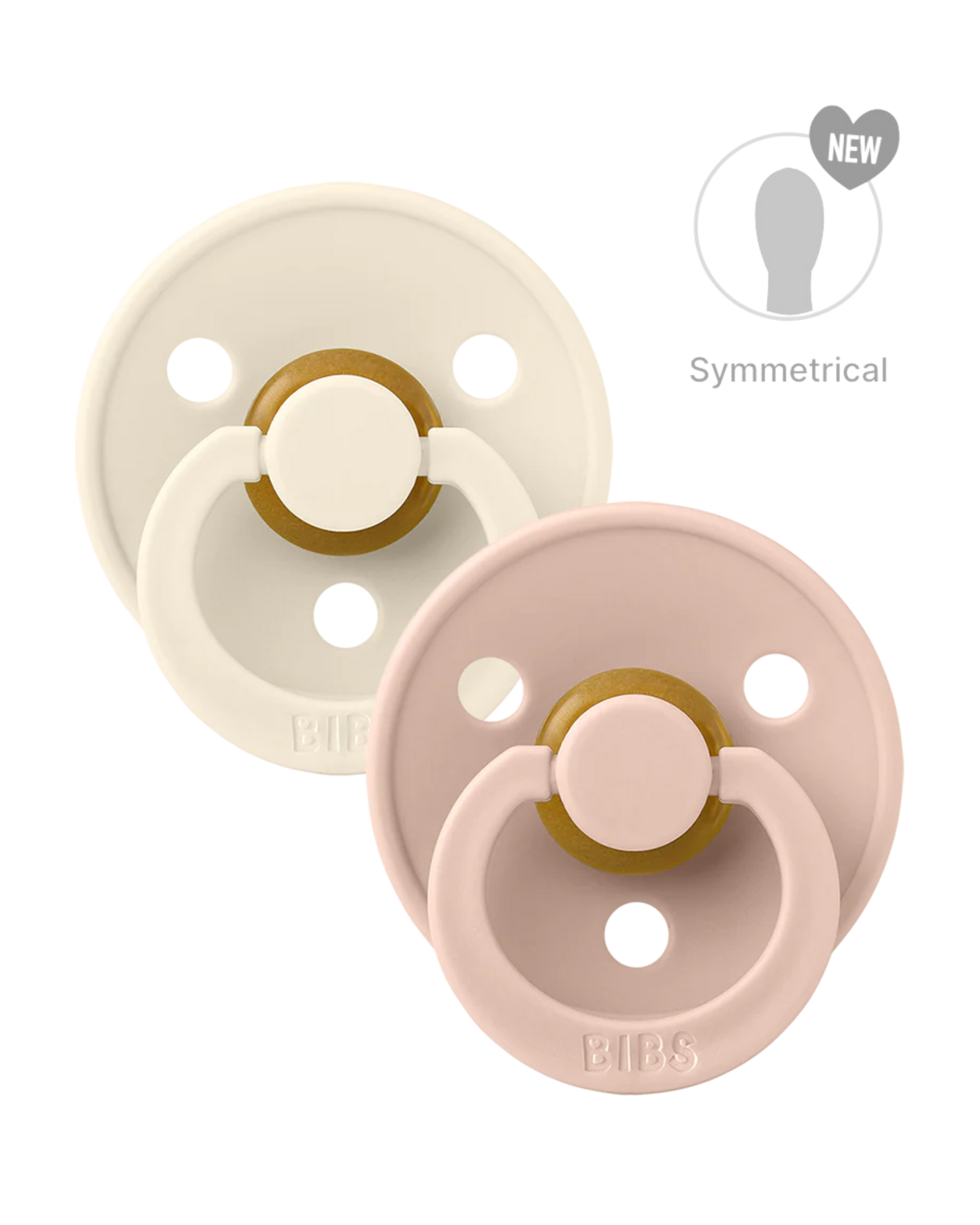 BIBS Blush/Ivory Pacifiers 