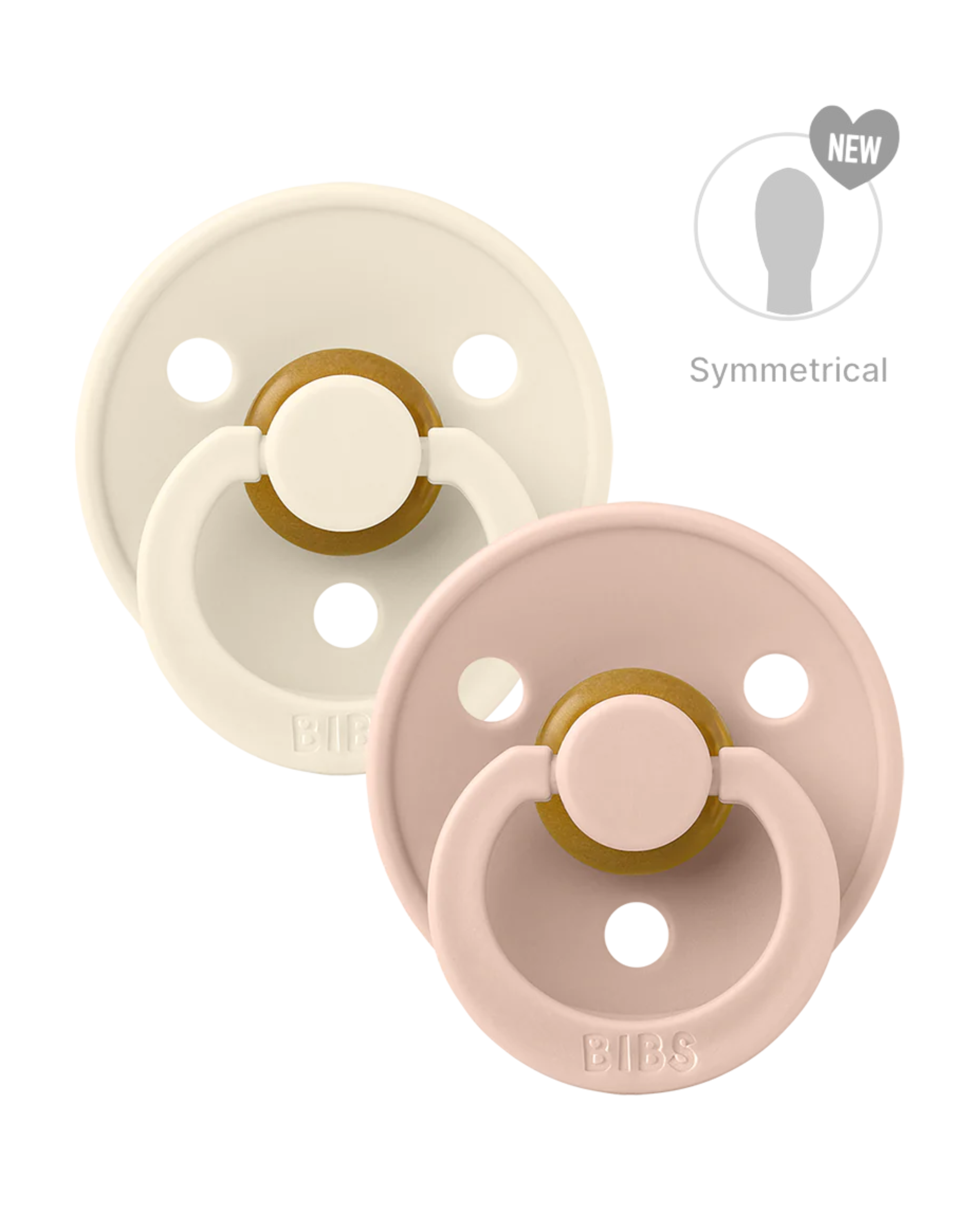 BIBS Blush/Ivory Pacifiers 