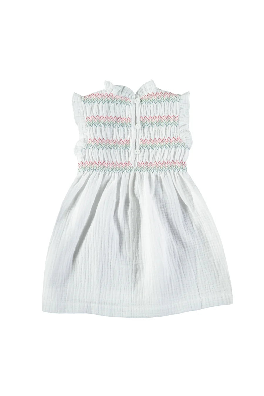 Vestido Blanco Smock Multicolor