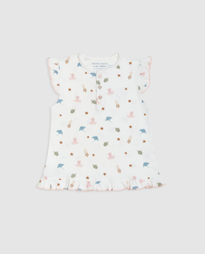 Pijama Kids Volantes Ocean Corto