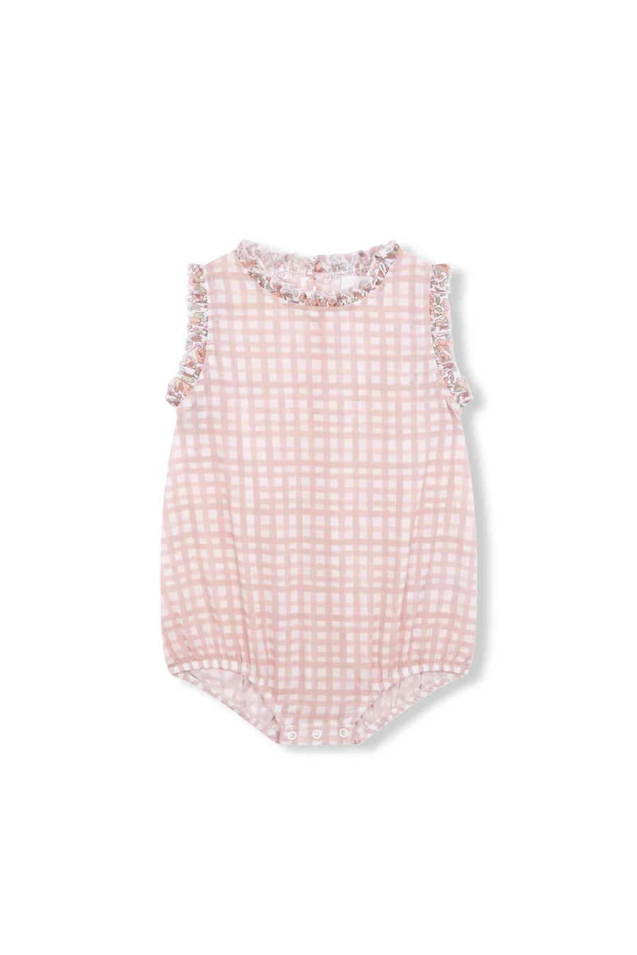 Pink Vichy Romper &amp;amp; Pink Flowers