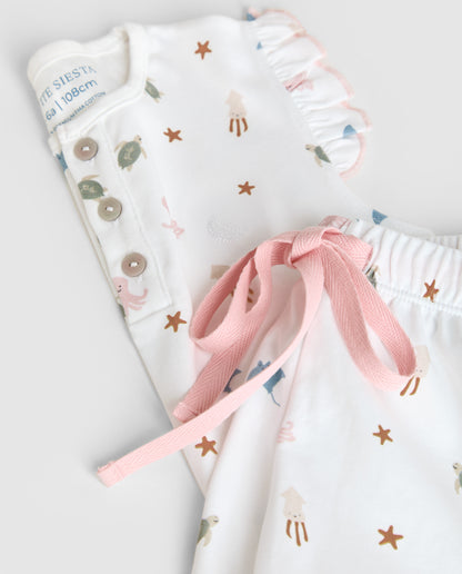 Pijama Kids Volantes Ocean Corto