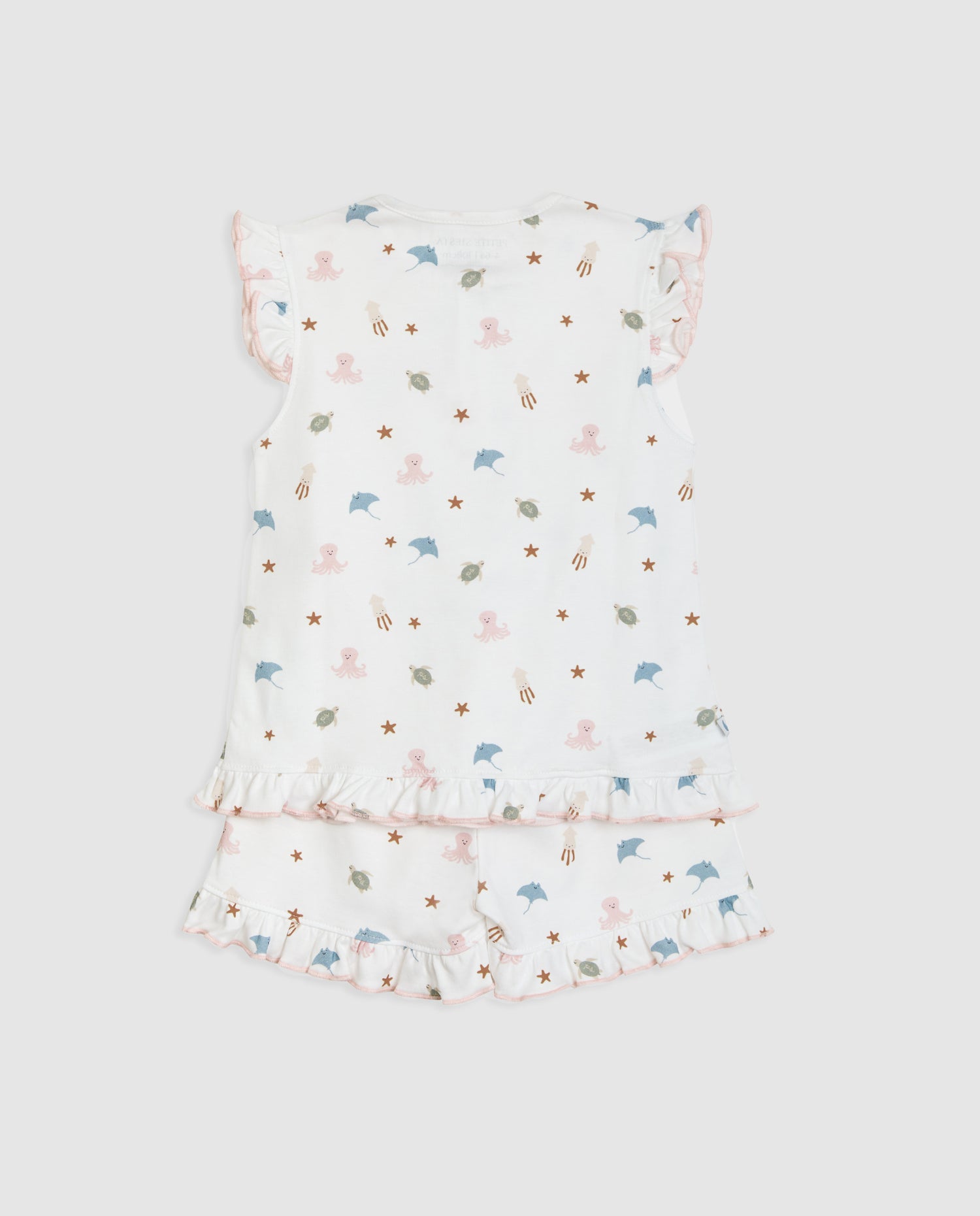 Pijama Kids Volantes Ocean Corto