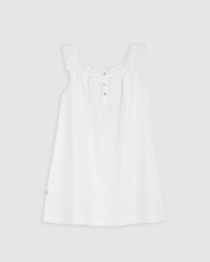 Camisón Kids Tira Bordada Blanco