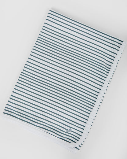 Deep Blue Striped Baby Swaddle