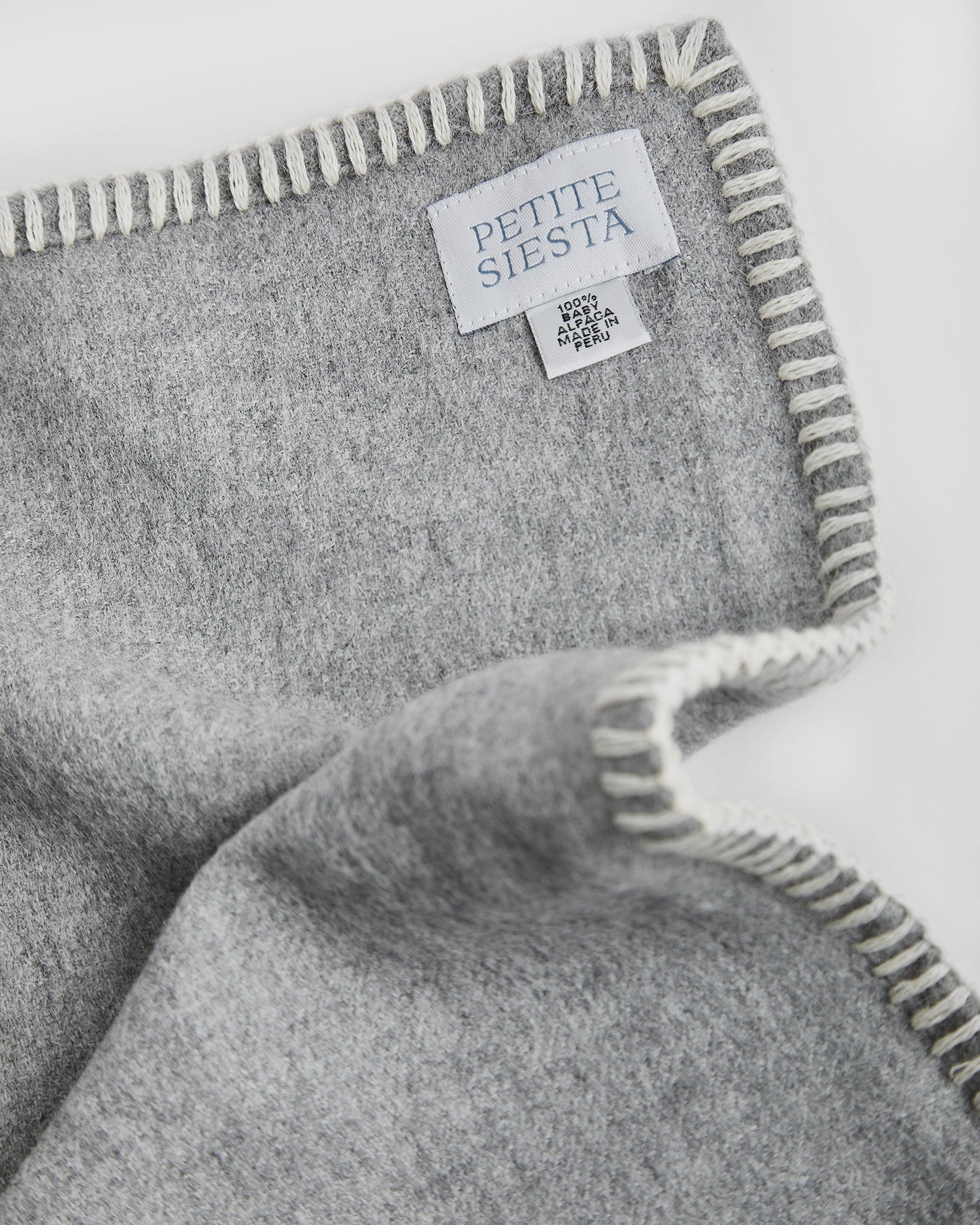 Manta Baby Alpaca Gris Melange
