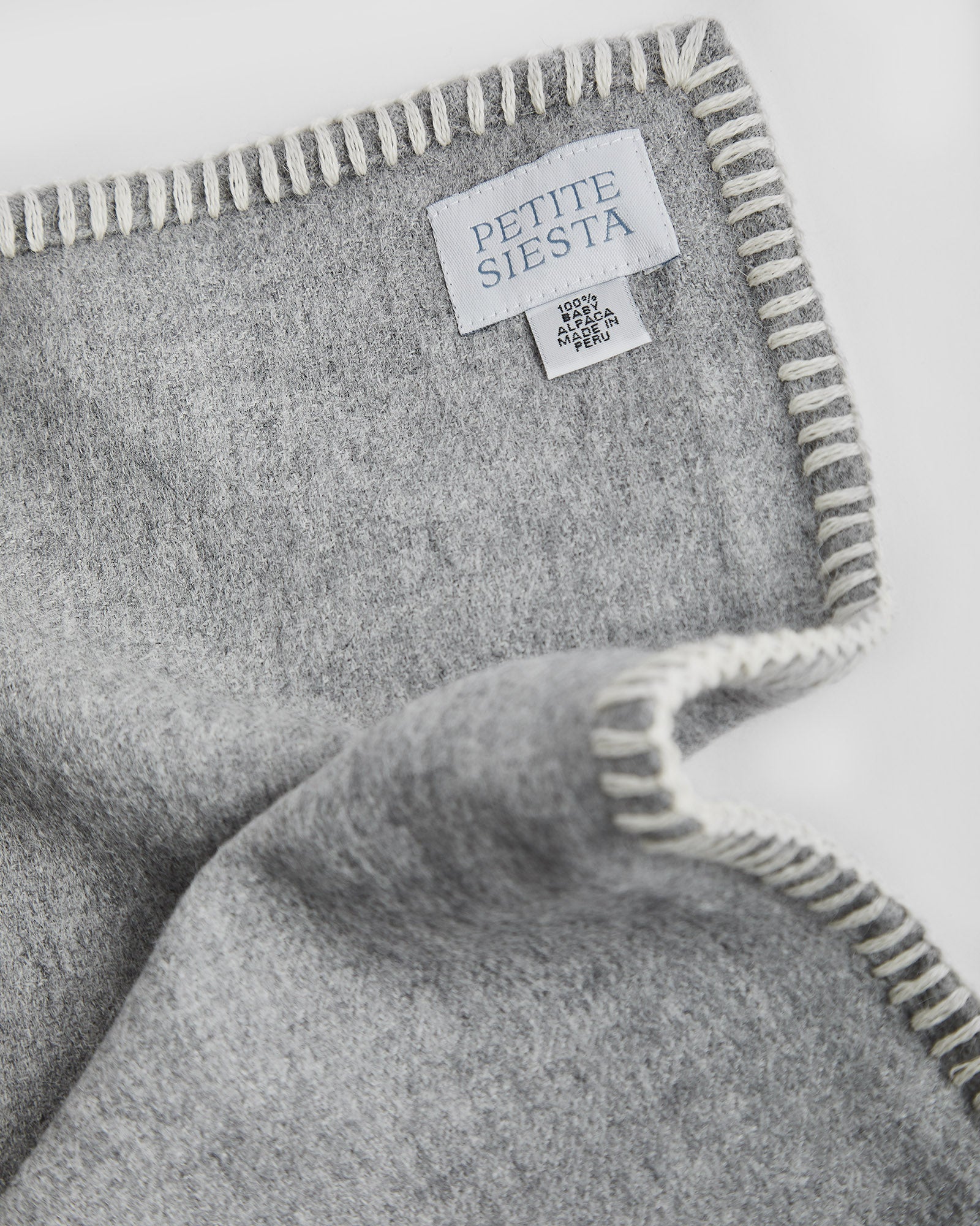 Manta Baby Alpaca Gris Melange