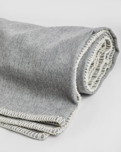 Manta Baby Alpaca Gris Melange