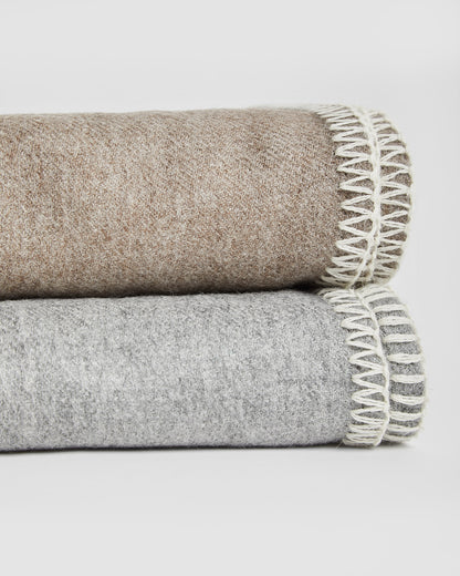 Manta Baby Alpaca Gris Melange