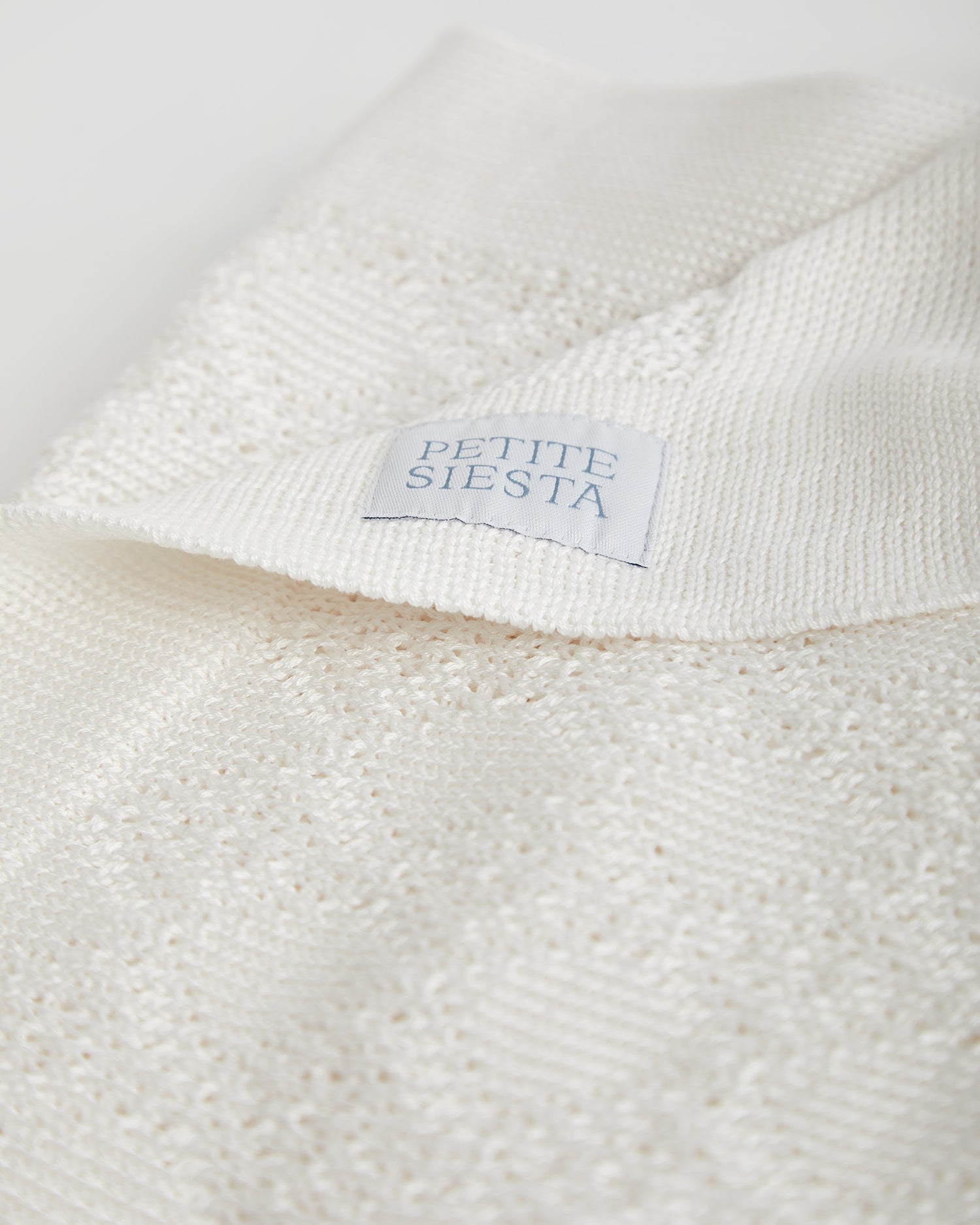 Manta Perlé Algodón Eco White