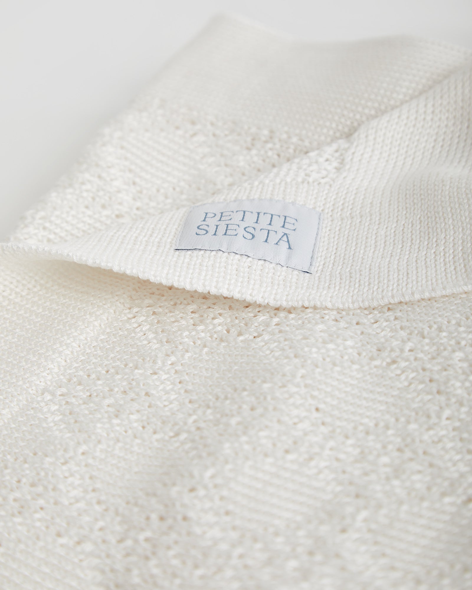Manta Perlé Algodón Eco White