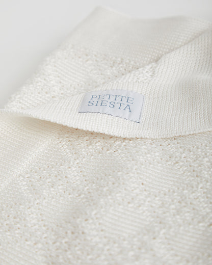 Manta Perlé Algodón Eco White