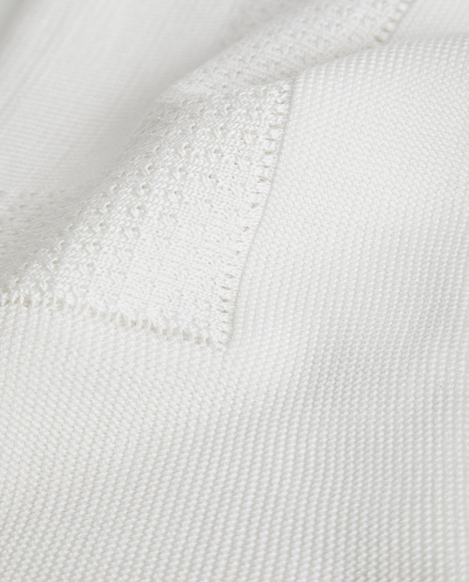 Perlé Cotton Eco White Shawl 
