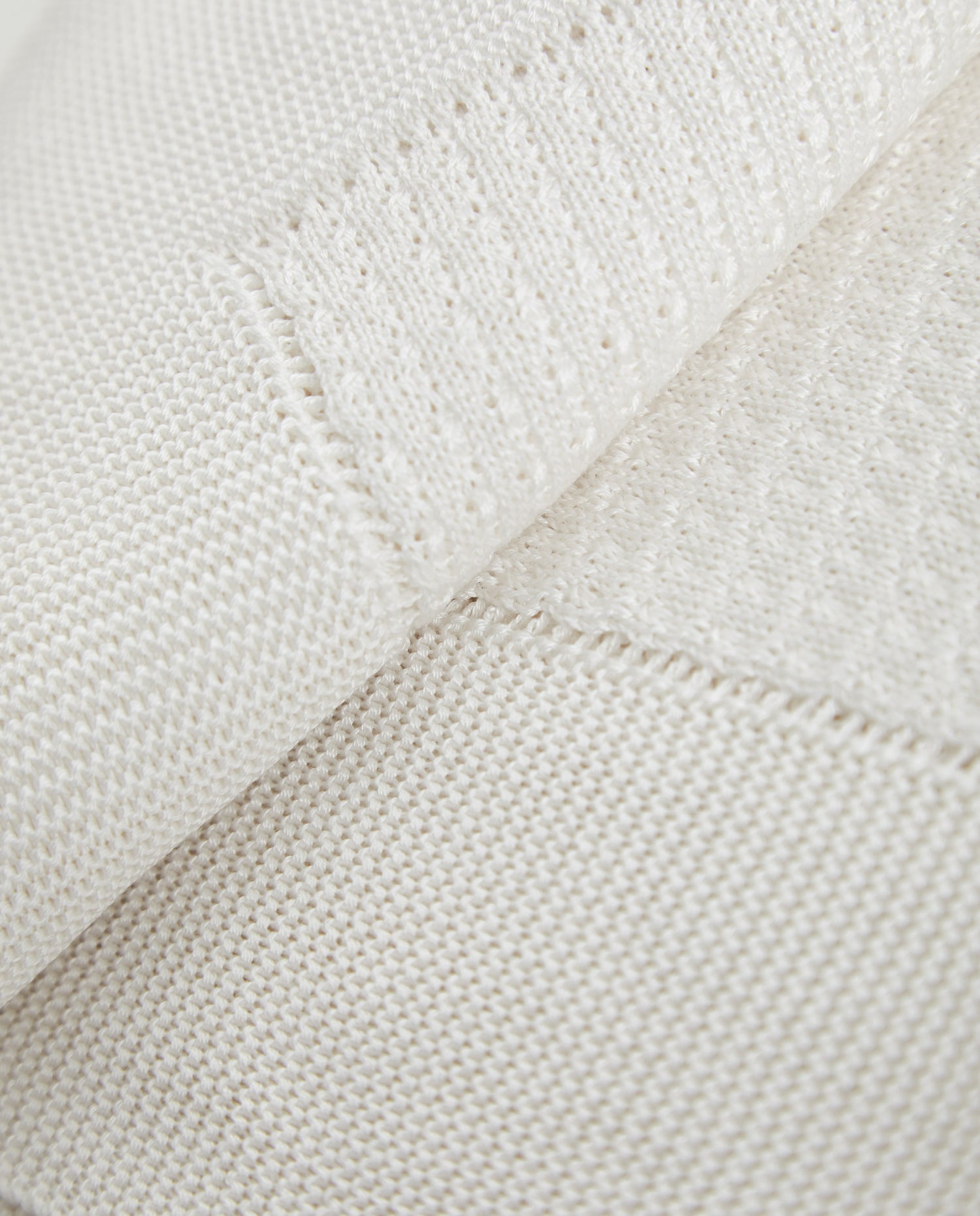 Perlé Cotton Eco White Shawl 