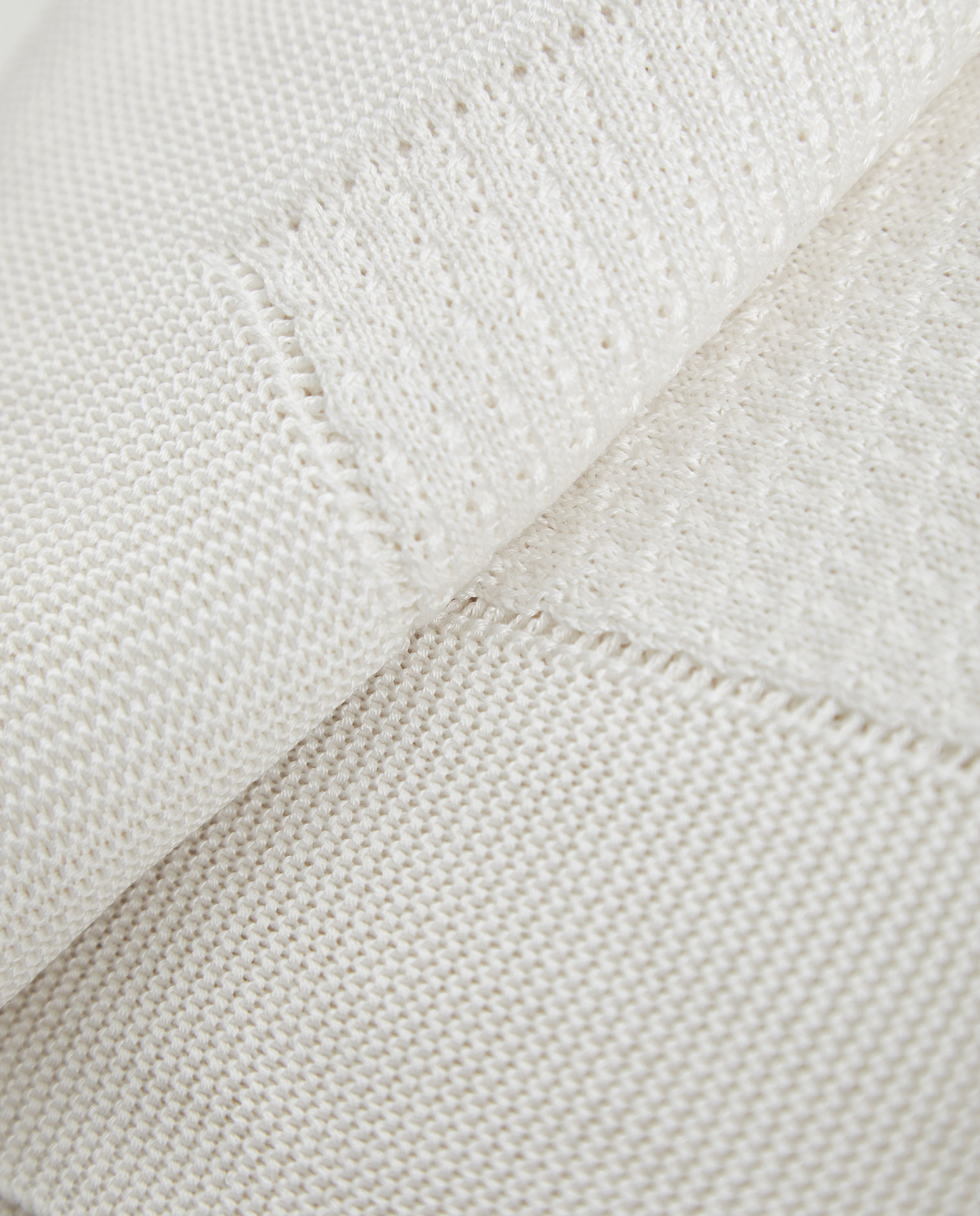 Perlé Cotton Eco White Shawl 