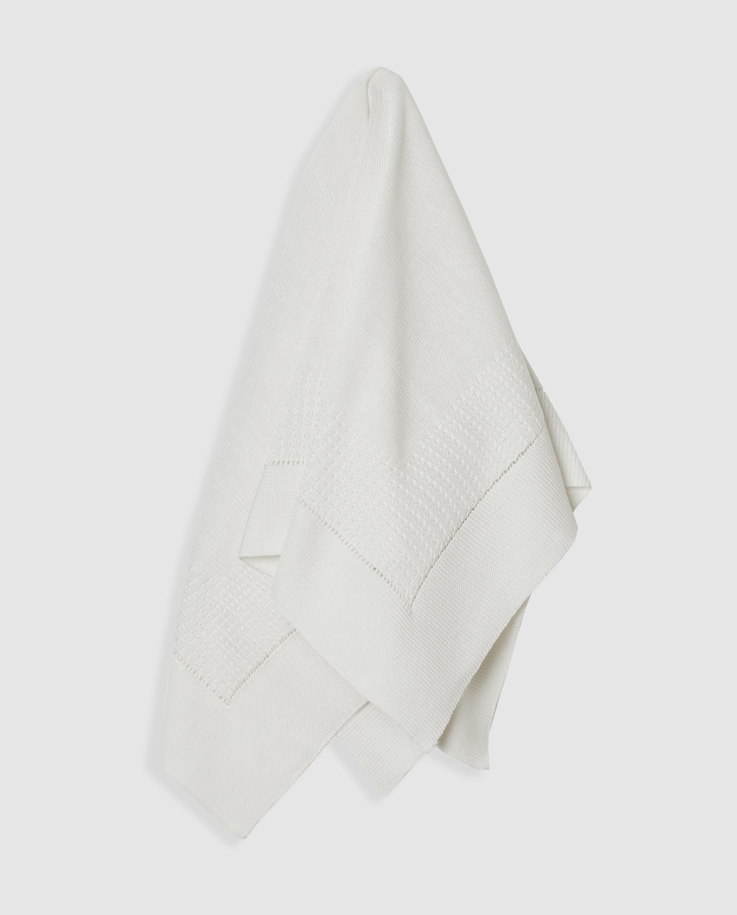 Perlé Cotton Eco White Shawl 
