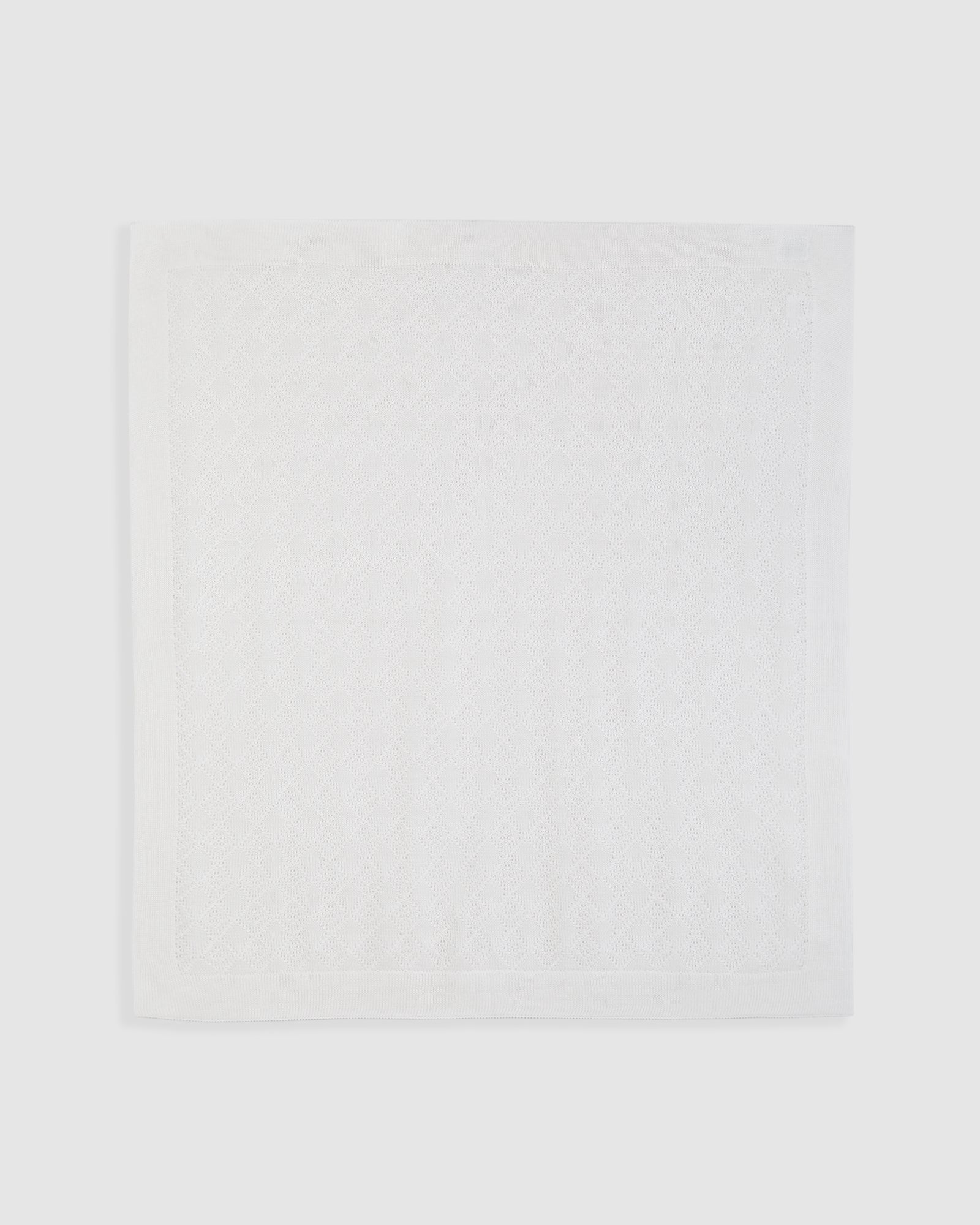 Manta Perlé Algodón Eco White