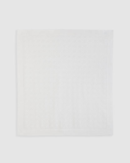 Manta Perlé Algodón Eco White
