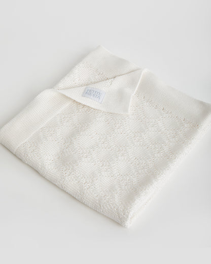 Manta Perlé Algodón Eco White