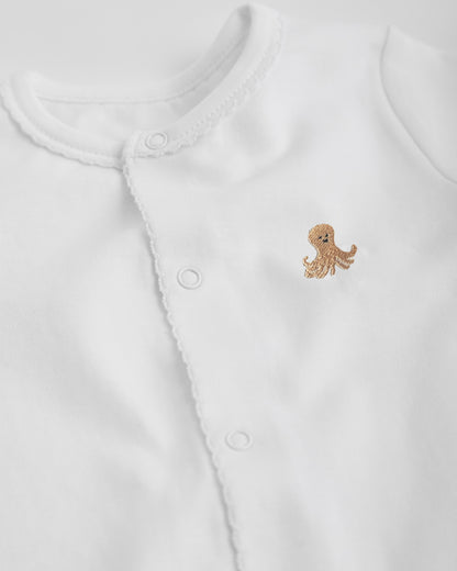 Pijama Bebé Blanco Corto Personalizable