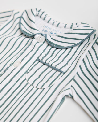 Pijama Bebé Camisero Rayas Deep Blue