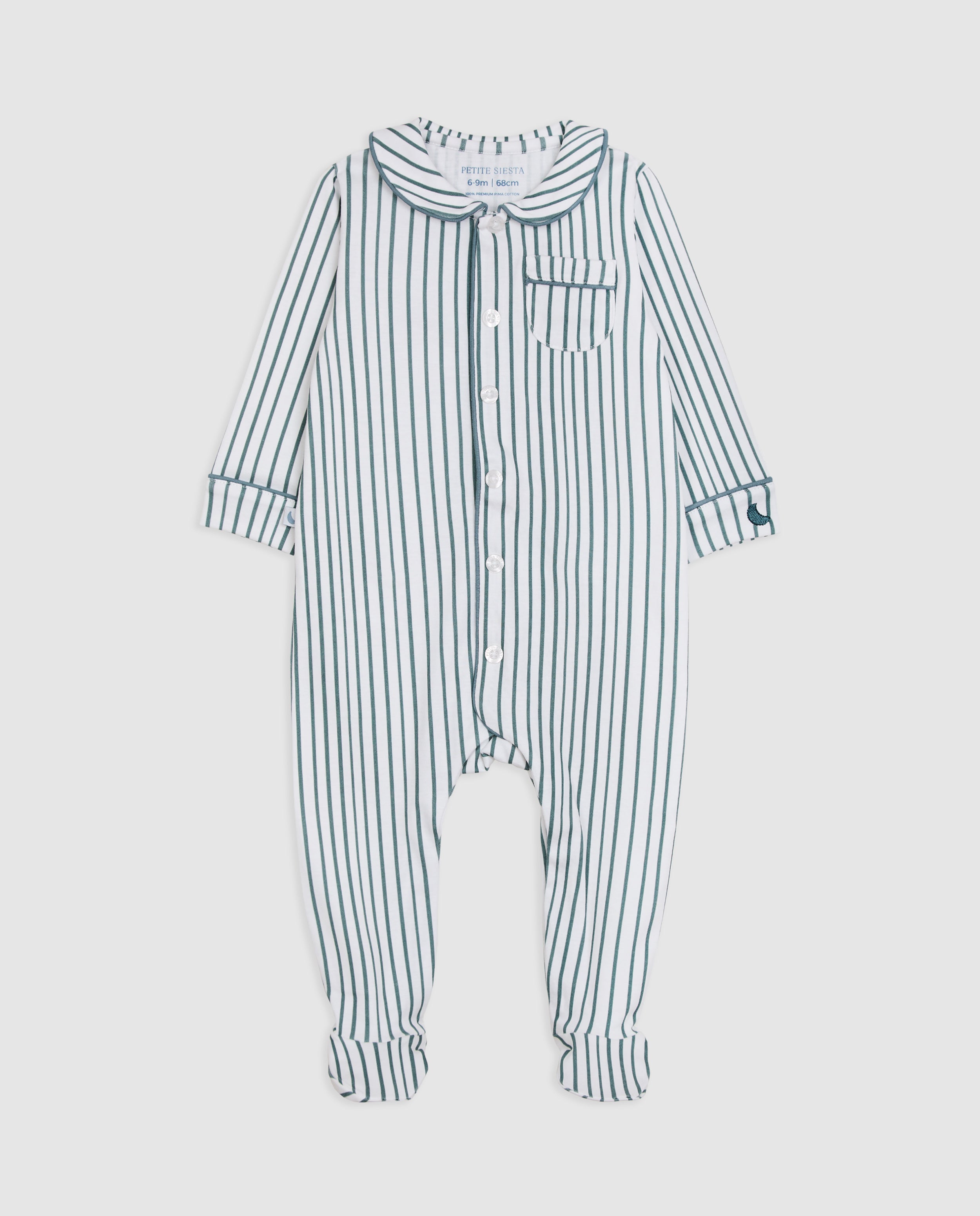 Pijama Bebé Camisero Rayas Deep Blue