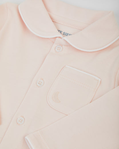 Pijama Bebé Camisero Rosa (sin pies)