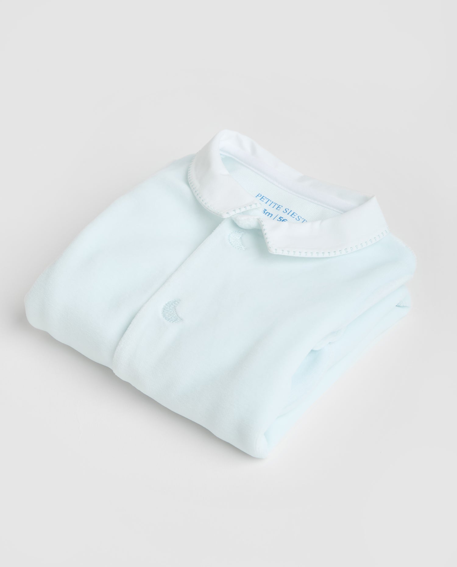 Pyjama bébé en velours bleu