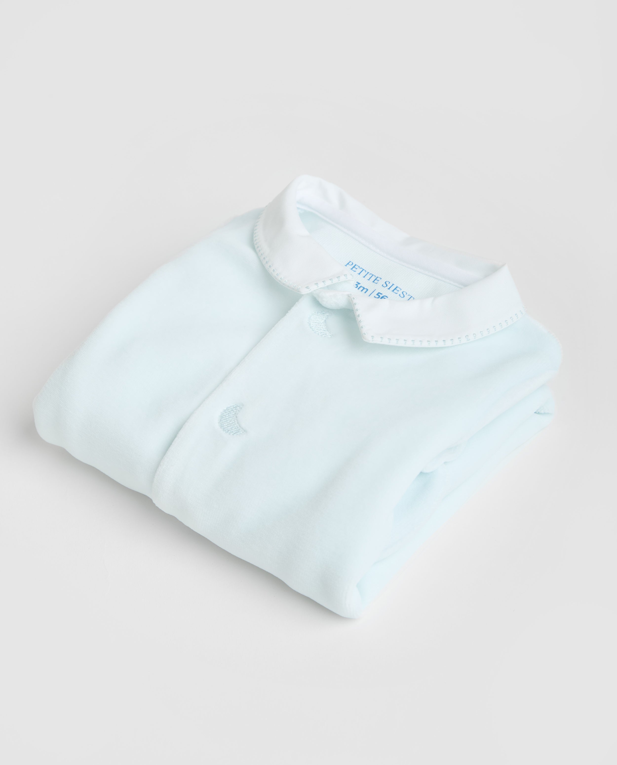 Pyjama bébé en velours bleu