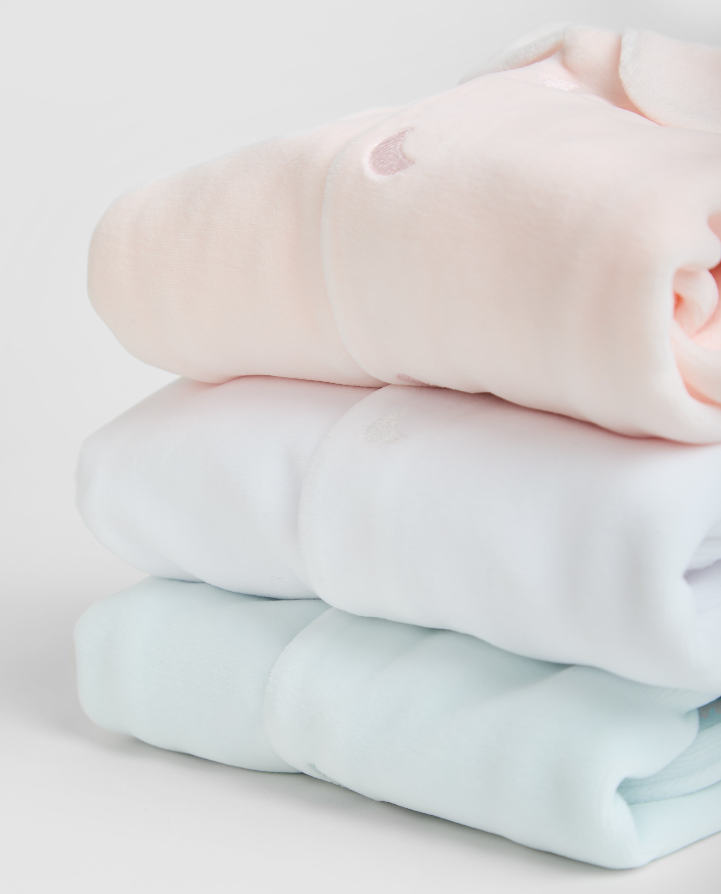 Pyjama bébé en velours bleu