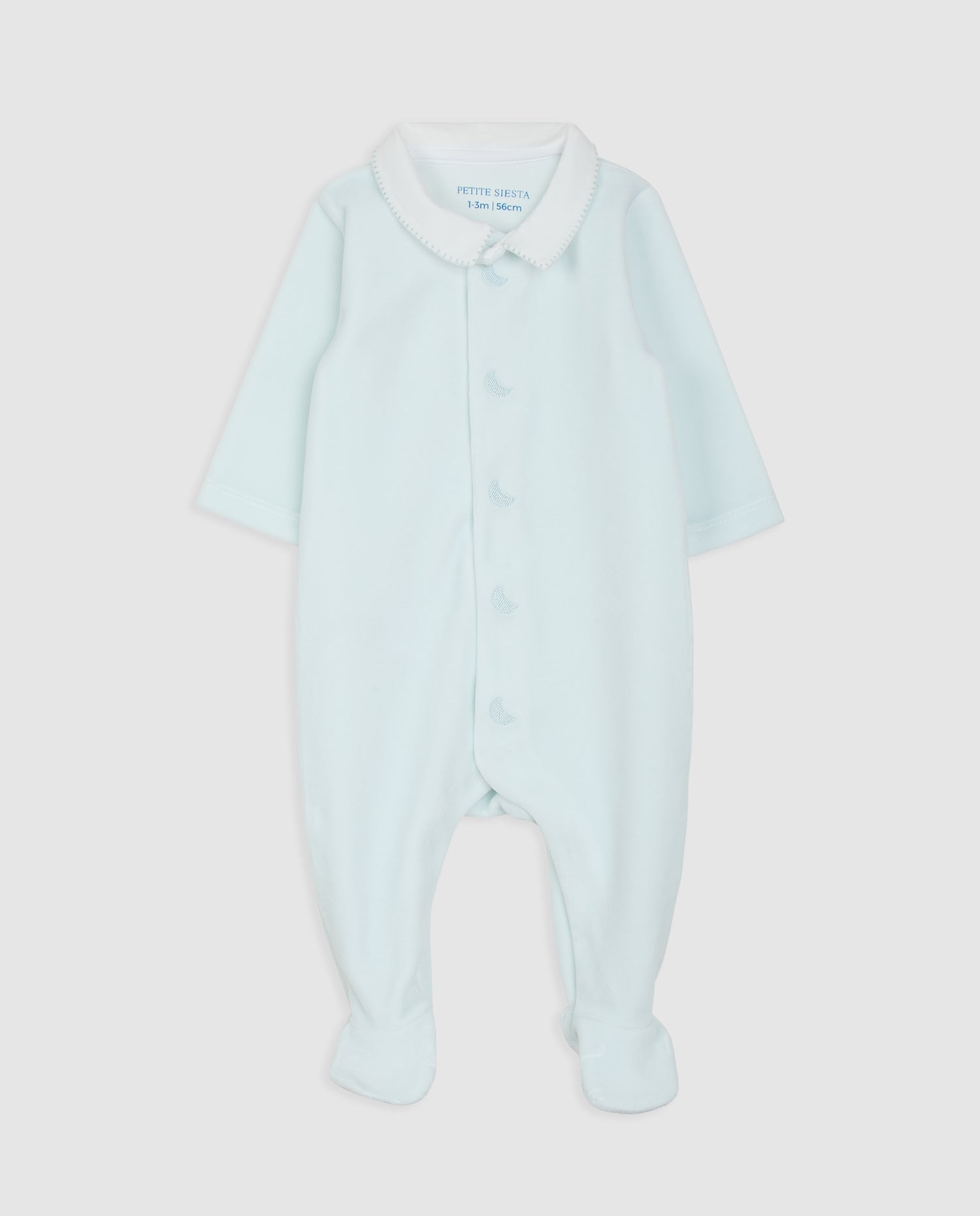 Pyjama bébé en velours bleu