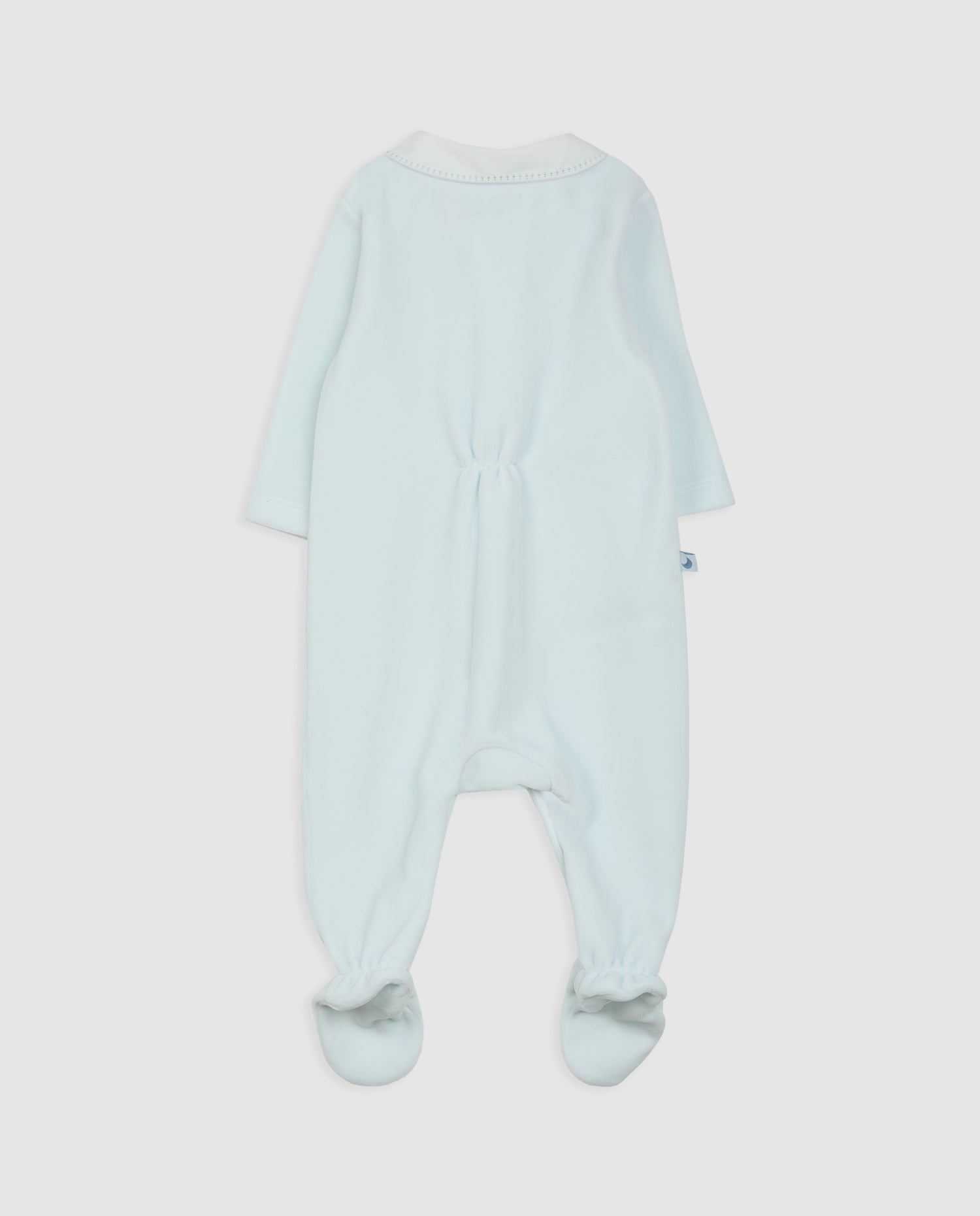 Pyjama bébé en velours bleu