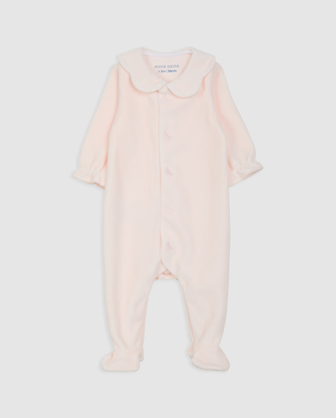 Pyjama bébé en velours rose