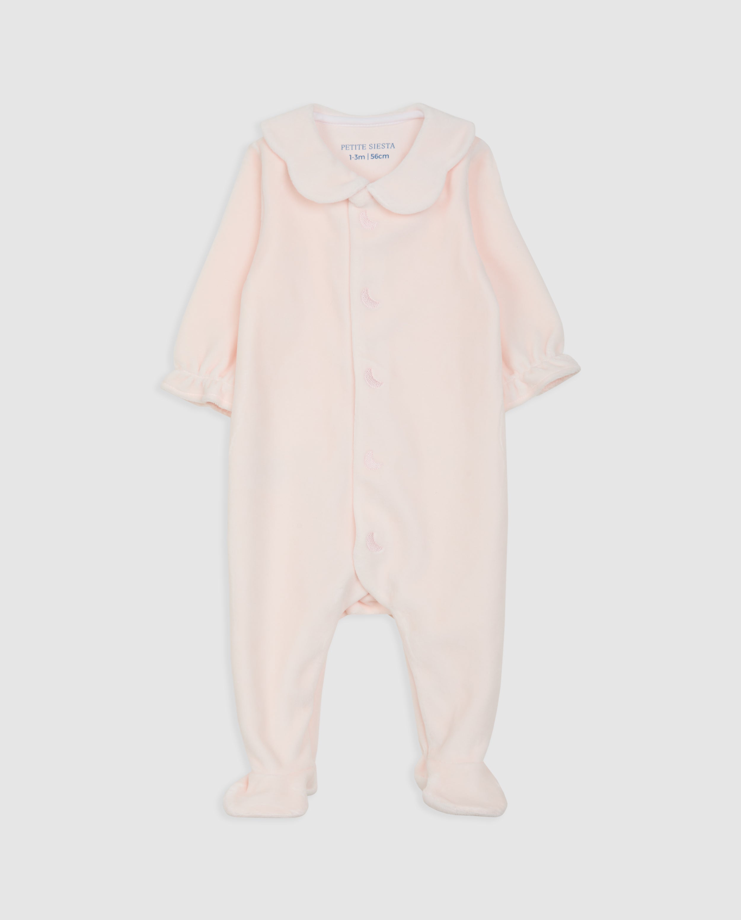 Pyjama bébé en velours rose